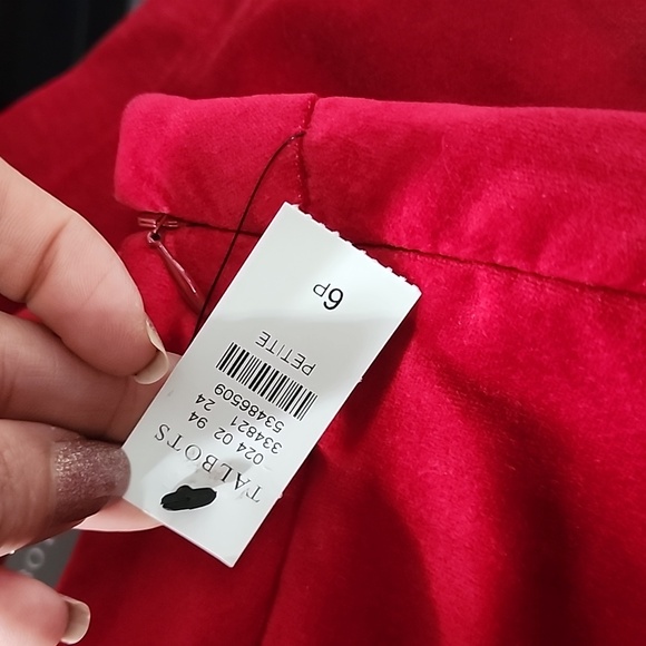NEW Talbots Chatham Ankle Pant in Red Velveteen - Picture 5 of 6